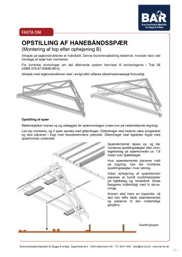 OPSTILLING AF HANEBÃNDSSPÃR - Roust SpÃ¦r A/S