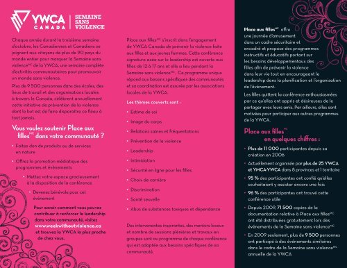 Une conférence pour le renforcement du ... - YWCA Canada