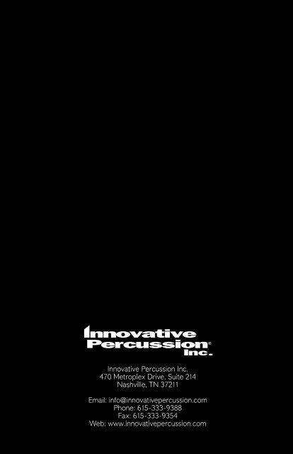 Innovative Percussion - Music Media