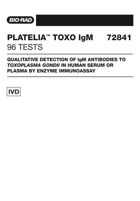 72841-Platelia Toxo IgM.pdf - BIO-RAD