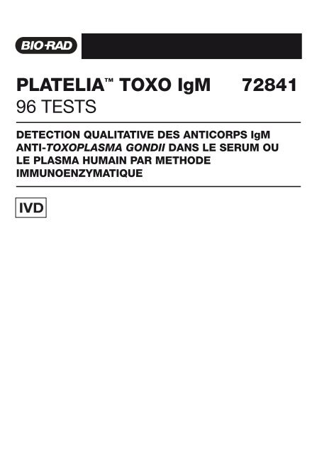 72841-Platelia Toxo IgM.pdf - BIO-RAD