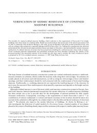Verification of seismic resistance of confined masonry buildings