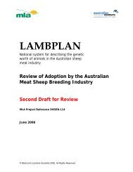 2006 Barnett LAMBPLAN Adoption Review - Sheep Genetics