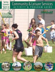 Spring & Summer 2013 … Community & Leisure ... - City of Humboldt