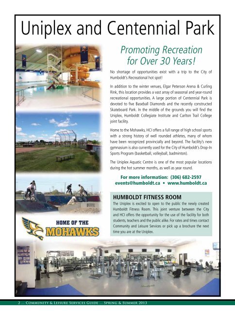 Spring & Summer 2013 … Community & Leisure ... - City of Humboldt