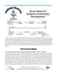 Seven Steps for Systemic Community Development - White Bison