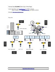Technical rider ECLIPSE 2 (the music of Pink Floyd) Stage plan: http ...
