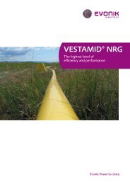 VESTAMIDÂ® NRG for gas pipes and steel pipe protection