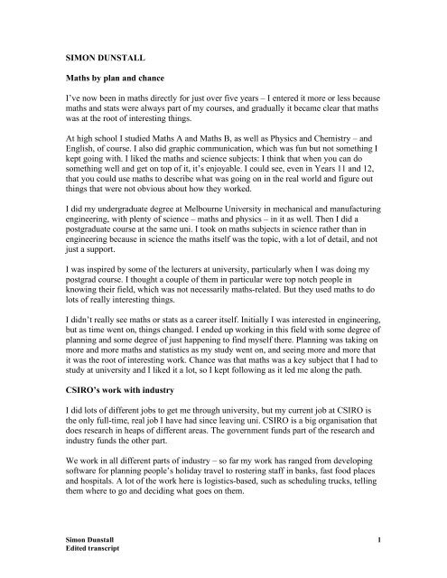 Interview transcript