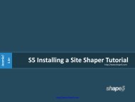 S5 Installing a Site Shaper Tutorial - Shape 5