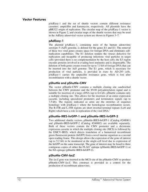 Manual: AdEasy Adenoviral Vector System - UCLA Human Genetics