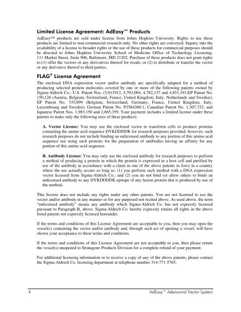 Manual: AdEasy Adenoviral Vector System - UCLA Human Genetics