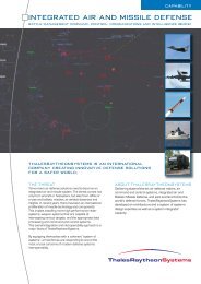 Integrated Air and Missile Defense - ThalesRaytheonSystems