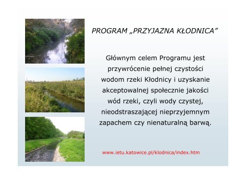 KÅodnica mojÄ rzekÄ - Instytut Ekologii TerenÃ³w UprzemysÅowionych