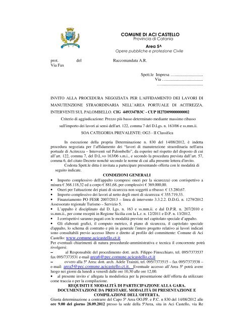 2 Lettera Invito Verificatopdf Comune Di Acicastello