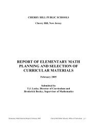 Final Recommendation and Report for K-5 Math Selection (PDF ...