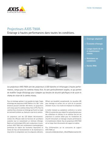 Projecteurs AXIS T90A - Cisdec