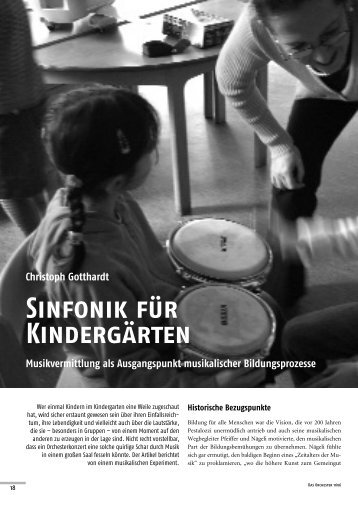 Christoph Gotthardt Sinfonik für Kindergärten ... - Das Orchester