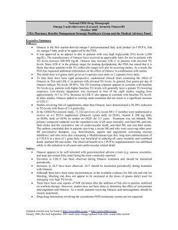 National PBM Drug Monograph Omega-3-acid ethyl esters (Lovaza ...