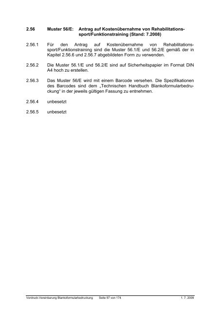 Vereinbarung zur Blanko-Formularbedruckung zu Muster 56 - Bvs ...