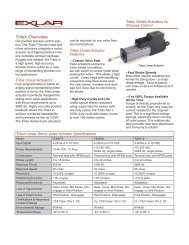 Tritex Actuators for Process Control Brochure - Exlar