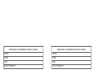 PRIMARY MEMBER ENTRY FORM Name Club Age Item Exhibited ...