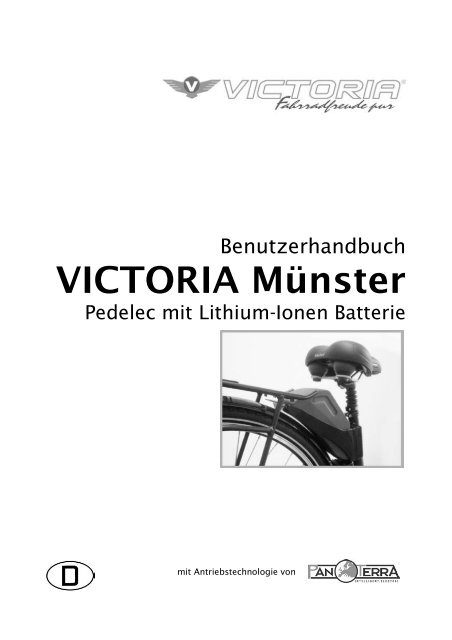 Benutzerhandbuch VICTORIA Münster - Victoria E-Räder