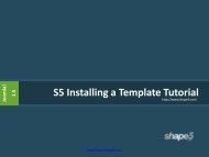 S5 Installing a Template Tutorial