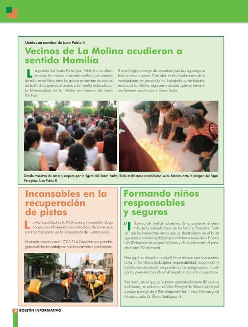 Informativo Municipal - Municipalidad de La Molina