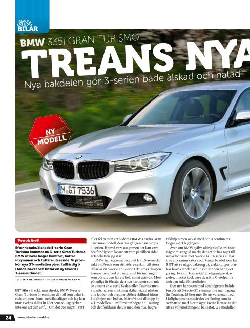 TEST AV NYA BMW 3-SERIE GT