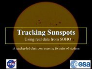 Tracking Sunspots - SoHO - Nasa