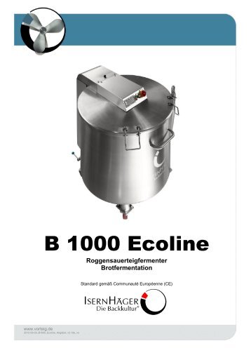 B 1000 Ecoline - IsernhÃ¤ger GmbH & Co. KG