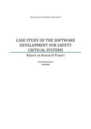 case study of the software development for safety critical systems