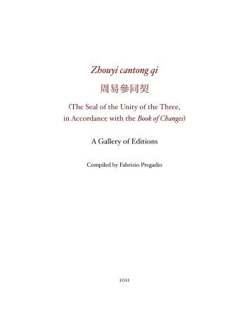 Zhouyi cantong qi: A Gallery of Editions - The Golden Elixir