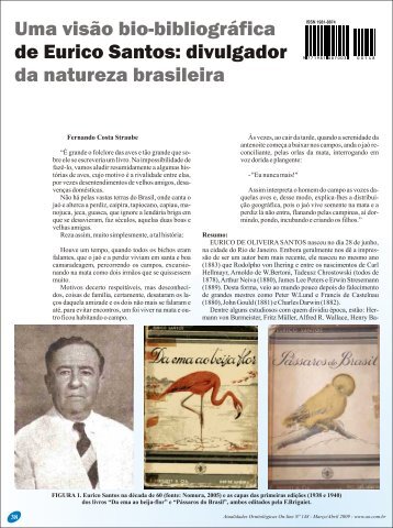 Uma visão bio-bibliográfica de Eurico Santos - Atualidades ...