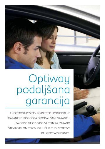 Optiway podaljšana garancija - Peugeot.si