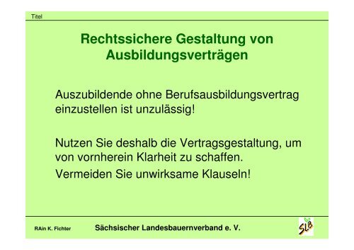 Rechtssichere Gestaltung von Ausbildungsverträgen