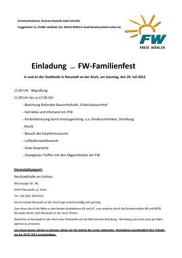 Einladung zum FW-Familienfest