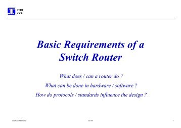 Switch Router Design - High Speed Network Lab @ NCTU