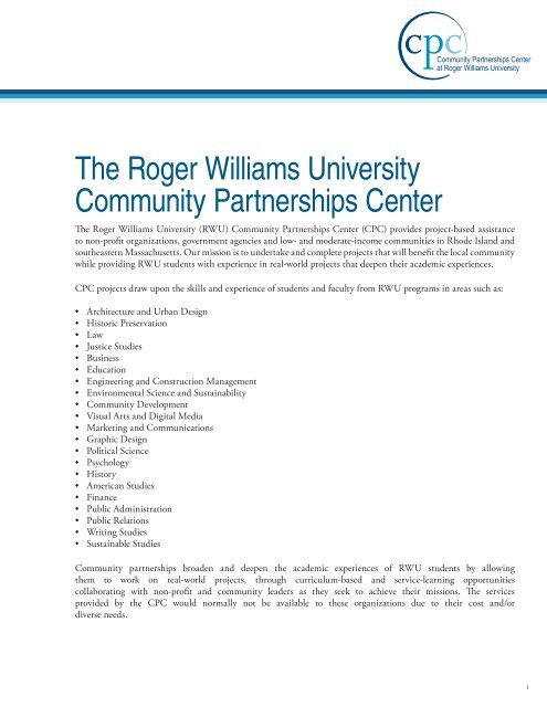 East Bay Coalition for the Homeless - Roger Williams University