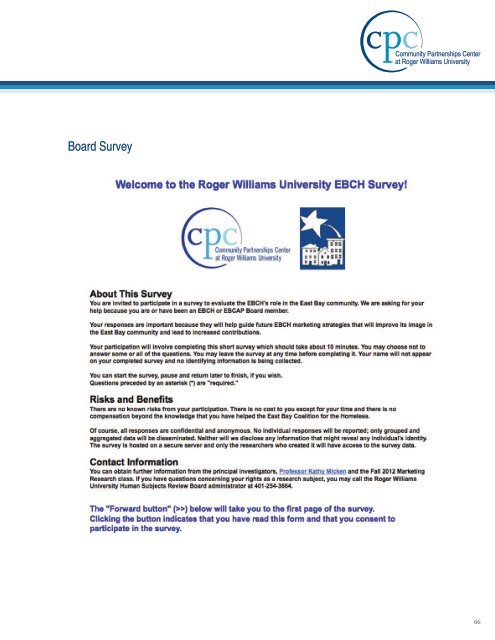 East Bay Coalition for the Homeless - Roger Williams University