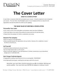 The Cover Letter