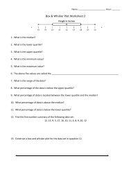 Box And Whisker Worksheet 9 Pdf