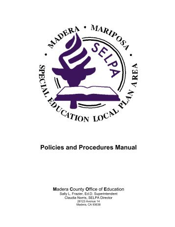 Policies and Procedures Manual - Madera County Office of Education