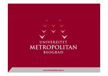 Prof. dr Dragan Domazet, Univerzitet Metropolitan