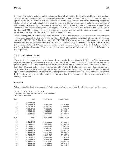 GAMS â The Solver Manuals - Available Software