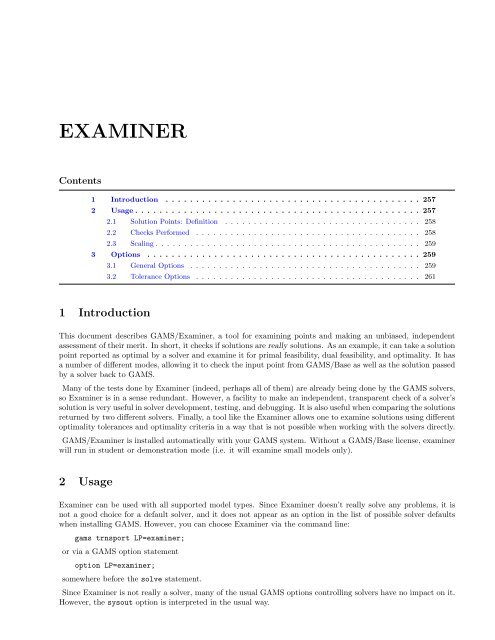 GAMS â The Solver Manuals - Available Software