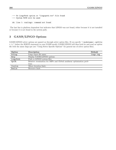 GAMS â The Solver Manuals - Available Software