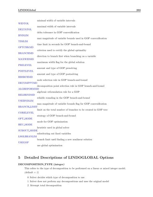 GAMS â The Solver Manuals - Available Software