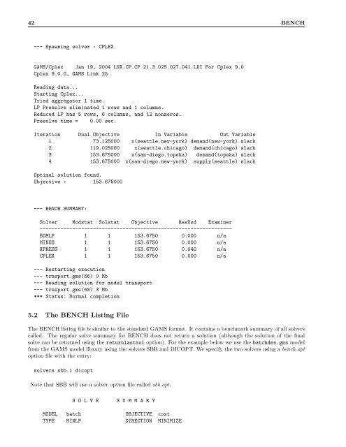 GAMS â The Solver Manuals - Available Software